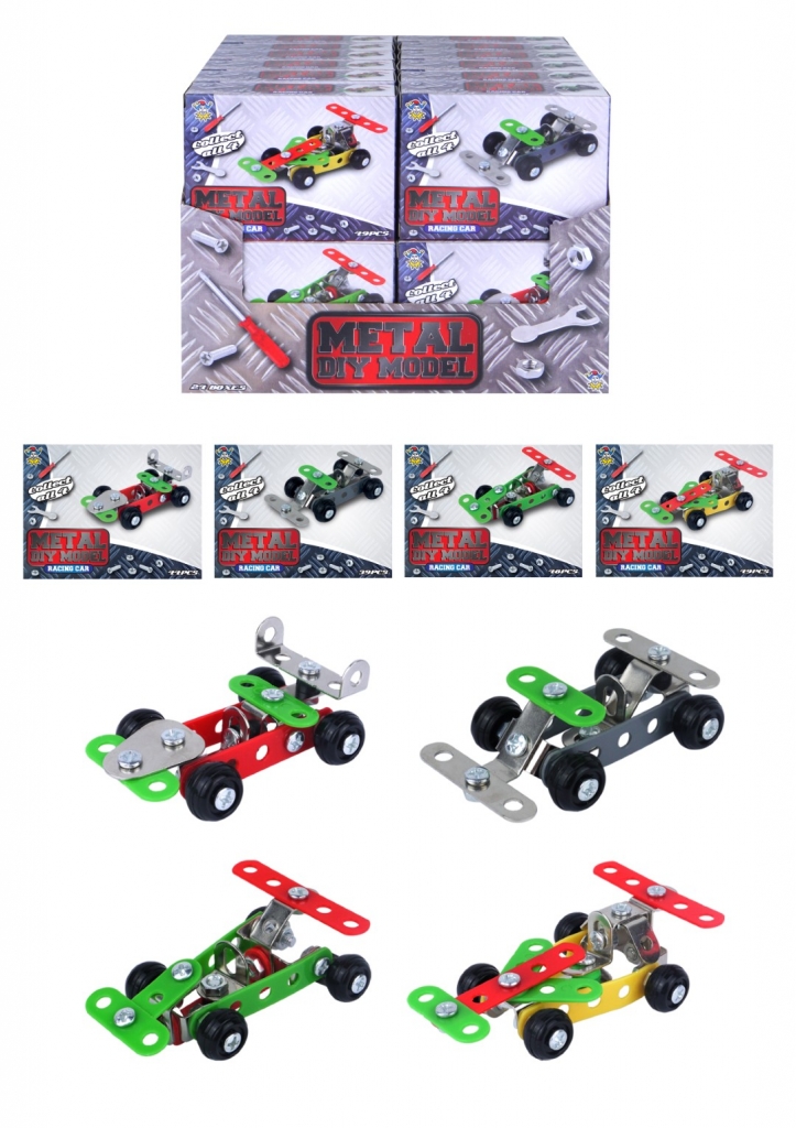 DIY Metal Racing Car Kits (4 Assorted Designs) - Click Image to Close