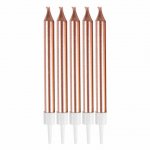 Rose Gold Skinny Candles 6cm 12 Pack