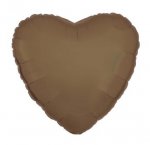 Amscan Silk Lustre Truffle Heart Standard Foil Balloons