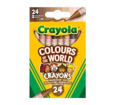 CRAYOLA 24 COLOURS OF THE WORLD CRAYONS