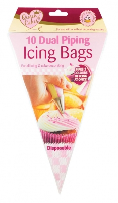 Dual Piping Icing Bags 10 Pack