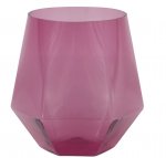 Diamond Shaped 12oz Stemless Plastic Wine Glass