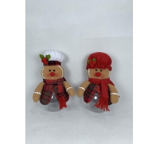 Mr / Mrs Gingerbread Christmas 10" Candy Jar