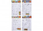 Giant Colouring Sheets With Pencils 120 X 90cm ( Assorted )