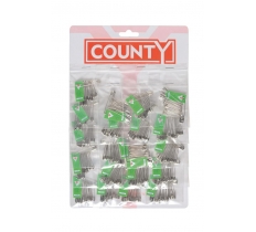 County Chrome Safety Pins 12 Pack x 20