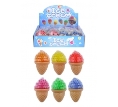 Squeeze Squishy Ice Cream With Beads 8cm