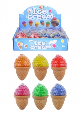 Squeeze Squishy Ice Cream With Beads 8cm