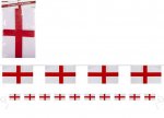 St George Rayon Bunting With 10 Flags 12" X 8"