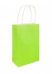 Neon Green Paper Party Bag With Handles 14cm X 21 cm X 7cm