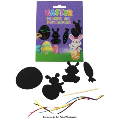 Easter Scratch Art Decorations Set