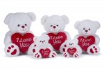 White Bear With Heart 8" / 20cm