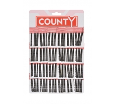 County Black Hair Grips 12 Pack X 24