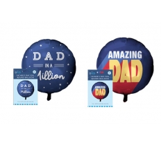 Fathers Day 18" Round Foil Balloon