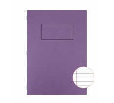 Silvine Purple A4 Exercise Book Lined With Margin X 10