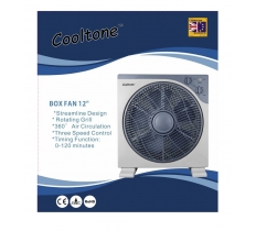 Cooltone 12" Box Fan 360 Air Rotation With Timer
