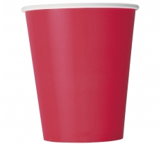 Ruby Red Solid 9oz Paper Cups 14ct