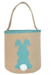 Easter Jute Bucket With Blue Bunny