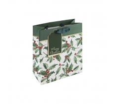 Christmas Holly Medium Gift Bag