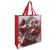 Christmas Santa joyful small PP woven Bag