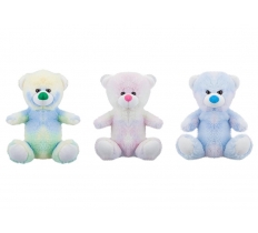 Value Tie Dye Bear 20cm 3 Assorted