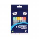 Tallon Pastel Coloured Permanent Markers 8 Pack