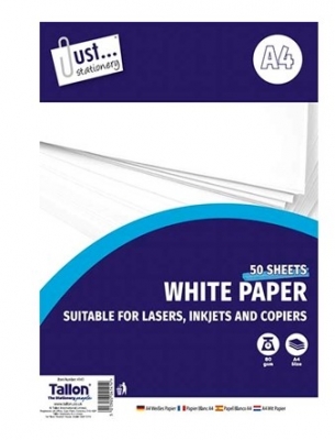 A4 White Copy Paper 50 Sheets 80gsm