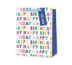 Gift Bag Multicolour Happy Birthday Large