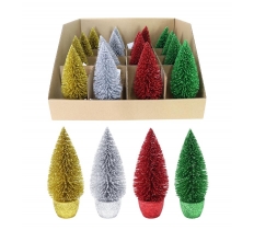 Glitter Spiky Tree 13cm ( Assorted Colours )