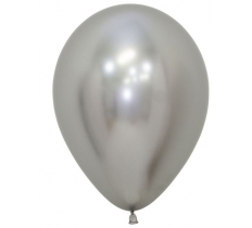 Sempertex Reflex Silver 12" Latex Balloons 50 Pack