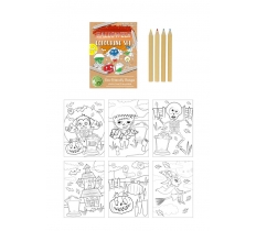 Eco-Friendly' Mini Halloween Colouring Set (14cm x 10cm)