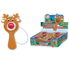 48 X Reindeer Paddle Ball Game 10cm ( 27p Each )