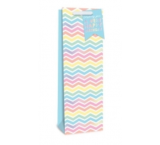 Gift Bag Pastel Zig-Zag Bottle