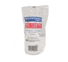 Smartway White Plastic Cups 7oz 25Pk
