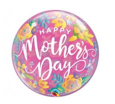 Qualatex 22" Single Bubble Mothers Day Floral Balloon
