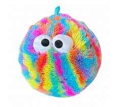 Furry Face Neon Rainbow Ball With 3D Eyes 9" ( 23cm )