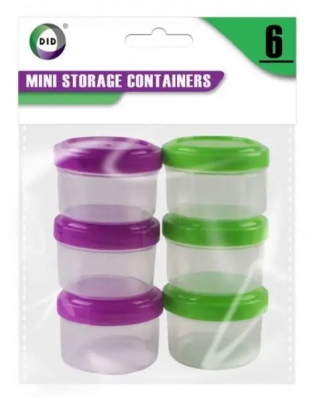 Mini Storage Containers 35ml 6 Pack