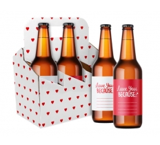 Valentines Day Beer Carrier Box