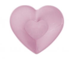 Pink Plastic Heart Serving Bowl