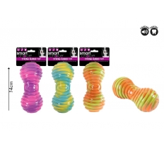 Smart Choice Tie Dye Rubber Dumbell Dog Toy ( Assorted )