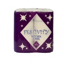 Festivity Kitchen Towel 4 Pack x 6