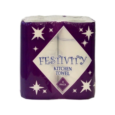 Festivity Kitchen Towel 4 Pack x 6