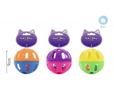 Cat Play Ball Toy With Bell 3 Colours