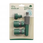 Garden Hose Spray Nozzle Starter Set