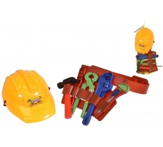 Plastic Construction Builders Helmet With Tools