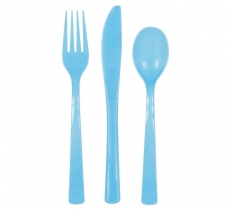 Assorted Cutlery Powder Blue 18 Pack