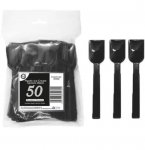 Reusable Black Ice Cream Spoons 50PC