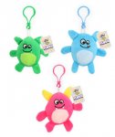 Monster Plushies with Plastic Clips (3"/8cm)