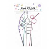 Pastel Silly Straws 5pk