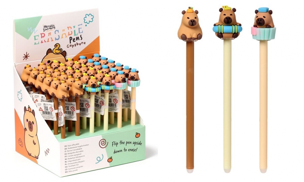 Inkredible Erasable Pen with Capybara Topper - Click Image to Close