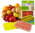 2 Pack Baby Food And Freezer Trays & Lids